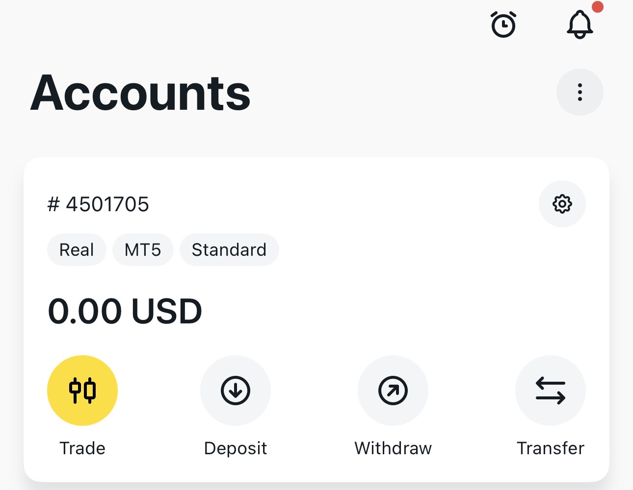 Exness account number example